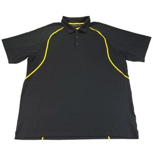 Nike Livestrong Polo Shirt Mens Extra Large Black Yellow Stitch Logo Center Back